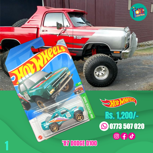 Hot Wheels 1:64 Scale - '87 DODGE D100